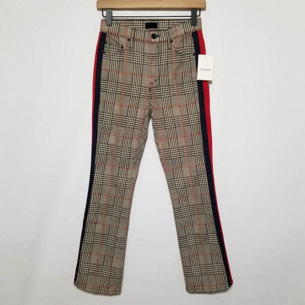 NWT‎ MOTHER The Insider Ankle Plaid - As Seen On Jamie Chung